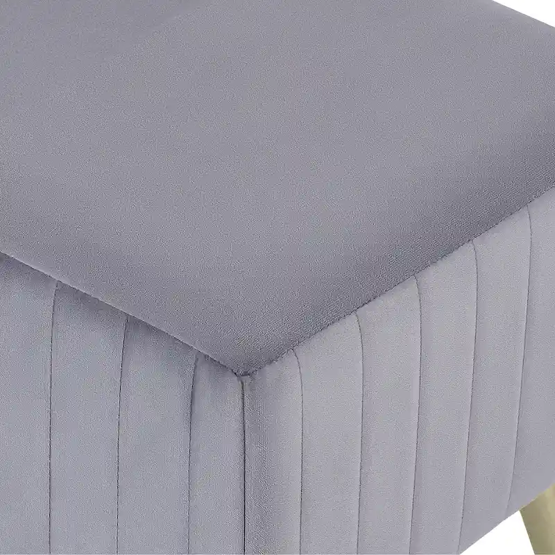 46  Modern Upholstered Bed and Entryway Bench with Padded Velvet Seat