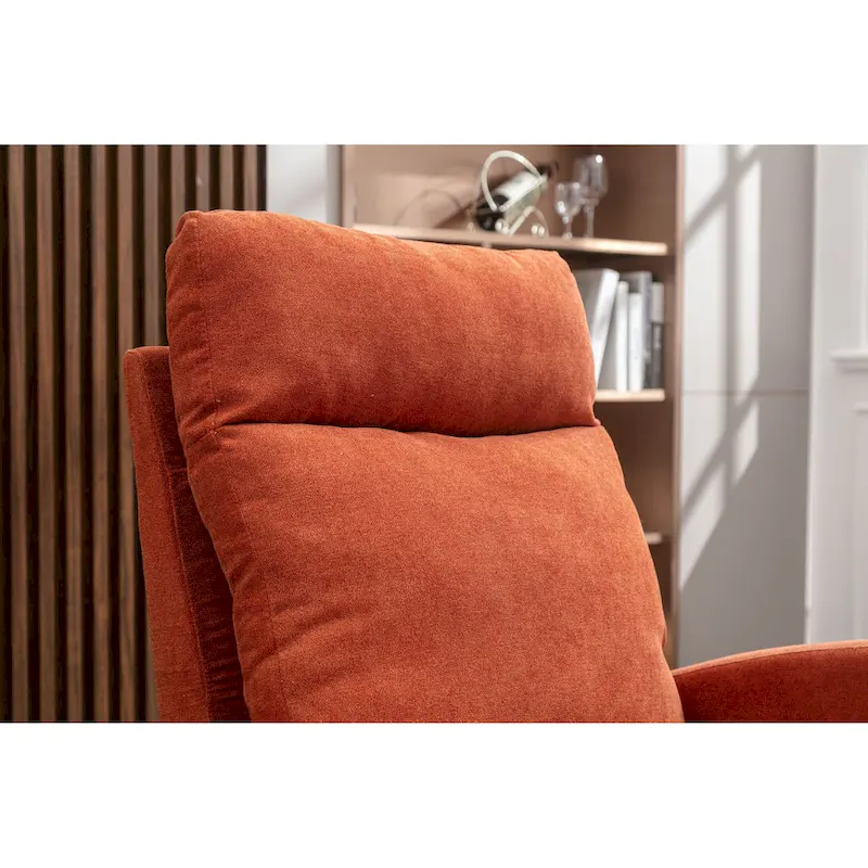 Upholstered Swivel Glider Rocking Chair with 360° Rotation