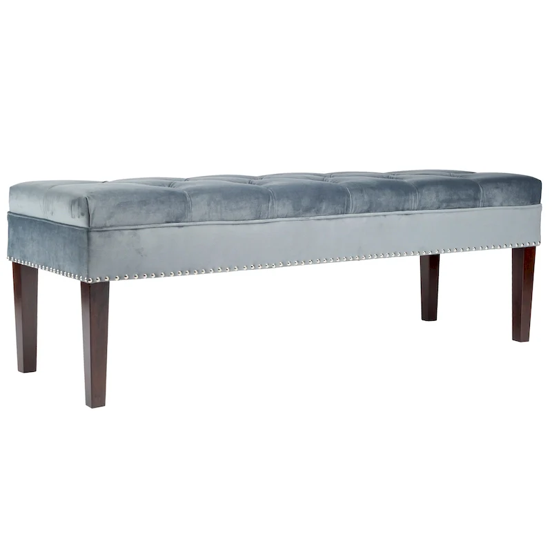 Mid Century Modern Tufted Upholstered Living Room Bench