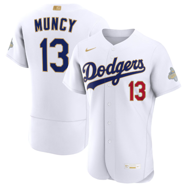 Los Angeles Dodgers Max Muncy White 2026 Gold Collection Authentic Jersey