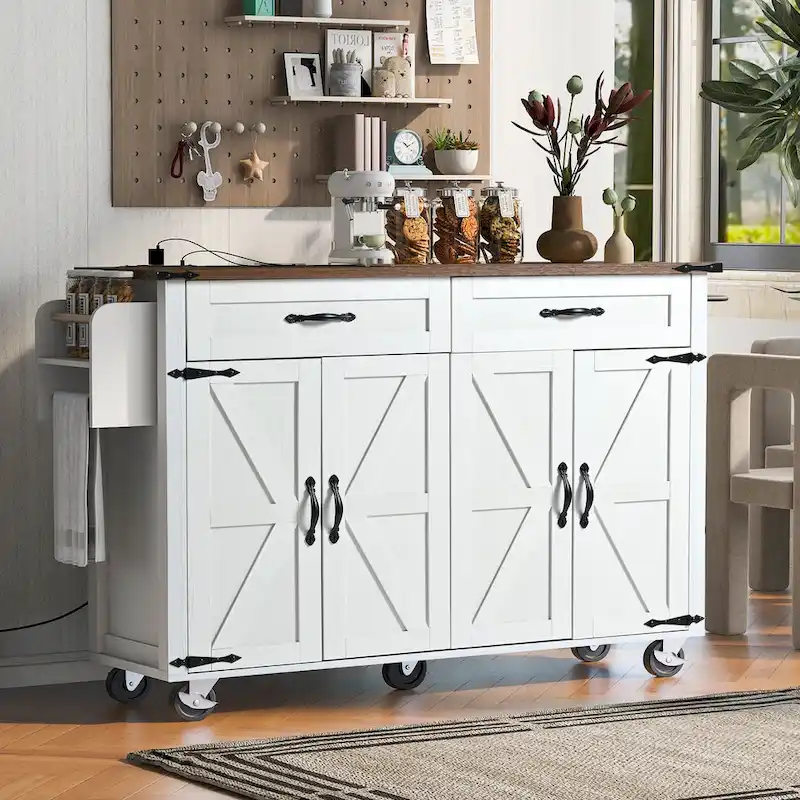 Rolling Kitchen Cart on Wheels