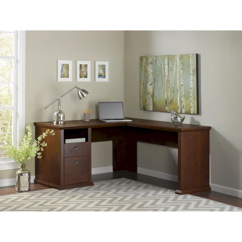 Yorktown 60W L Shaped Office Desk with Storage