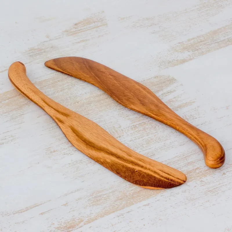 Novica Handmade Peten Cooking Wood Spatulas (Pair)