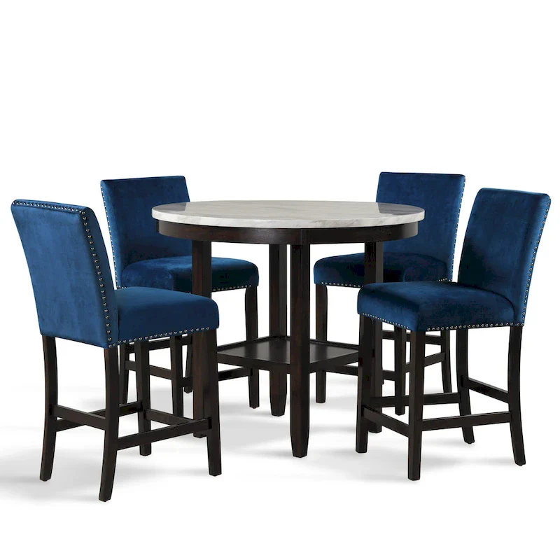 5-Piece Round Counter Height Dining Set
