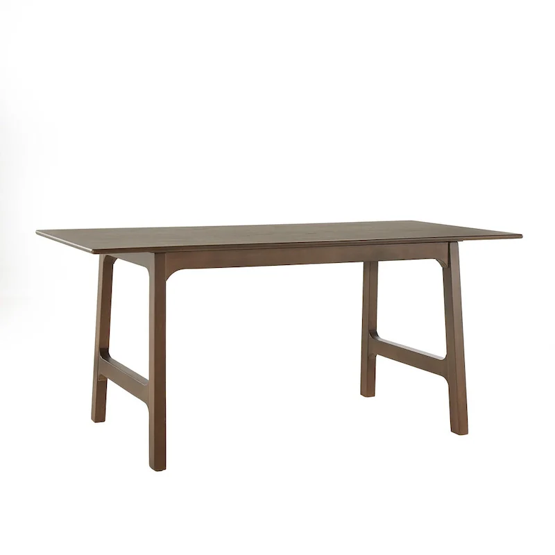 Rubberwood Dining Table, 71.64 Inch, Walnut Finish
