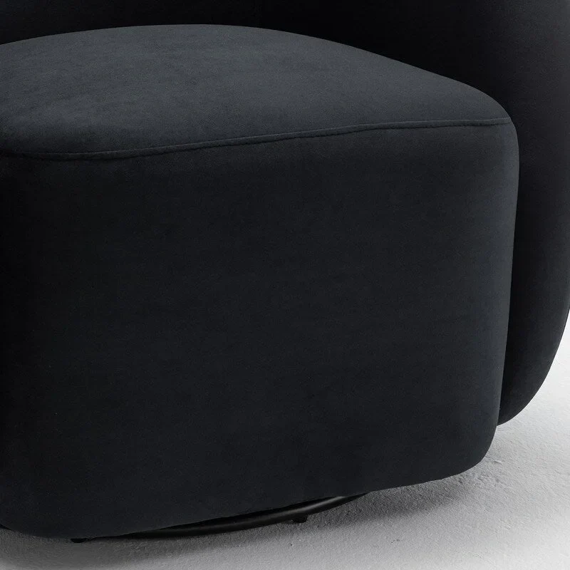 SEYNAR Modern Glam Velvet Upholstered 360 Degree Swivel Accent Armchair Set of 2