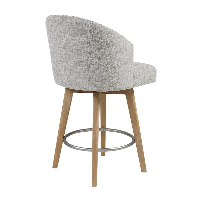 Madison Park Boyle Upholstered 360 Degree Swivel Counter Stool 26 H