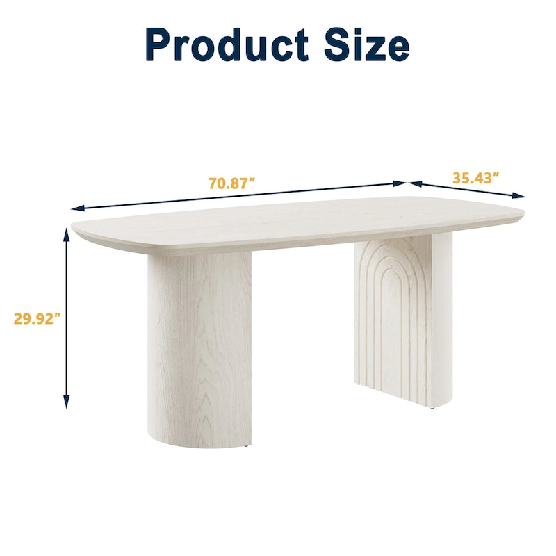 Clihome Wood Large Accent Dining Table