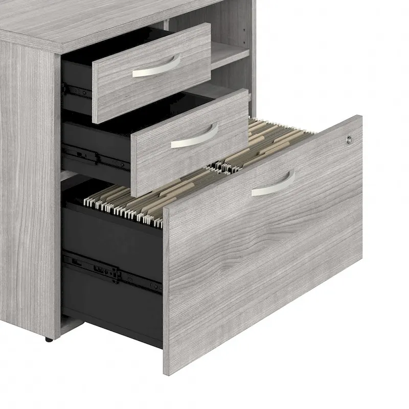 2-Drawer Lateral File Cabinet with Open Shelves