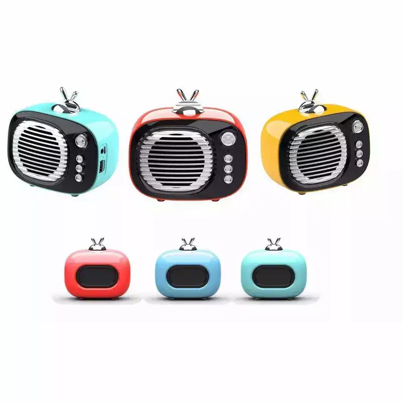 Link Retro Bluetooth Vintage Wireless Speaker with Cartoon Bracket Universal Phone Stand