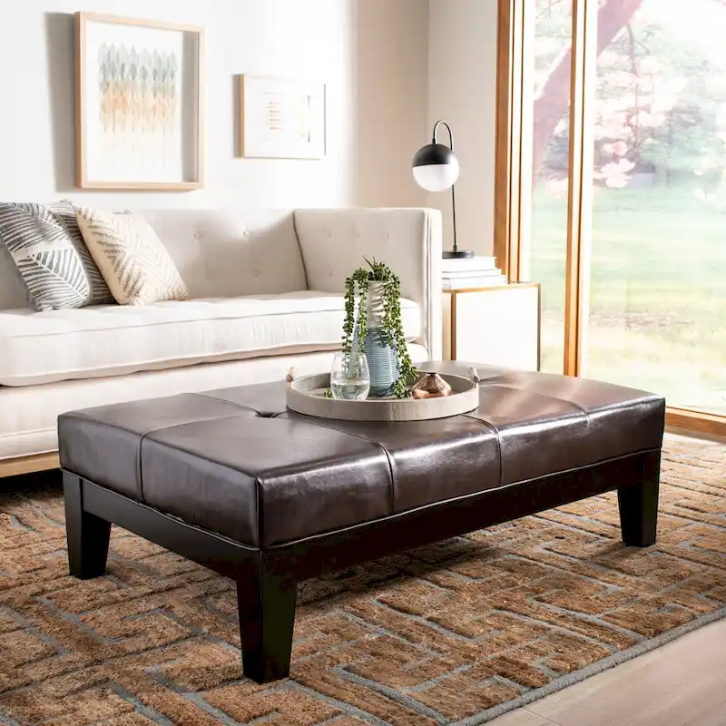 Solid Wood Cocktail Ottoman