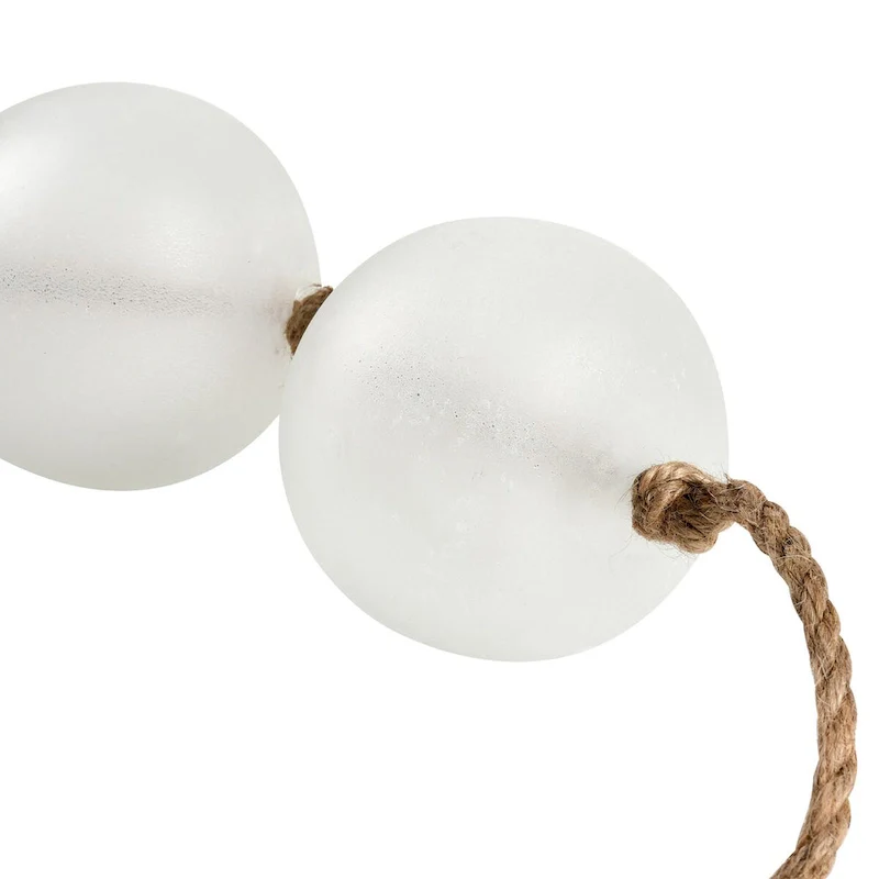 Elk Home Seaglass Rope Object - White