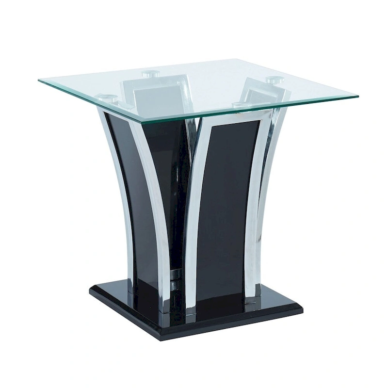 del Rio Modern Glass Top 2-Piece Accent Table Set by Furniture of America