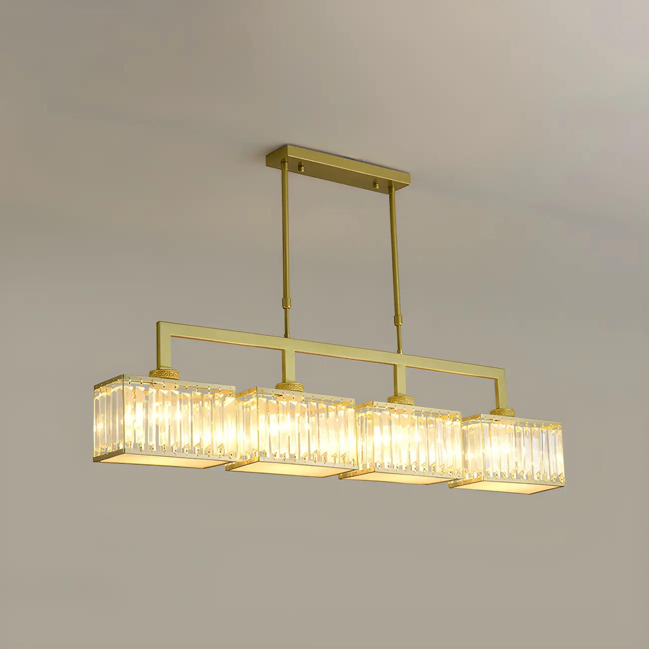 Kitchens Modern Crystal Gold Island Pendant Light