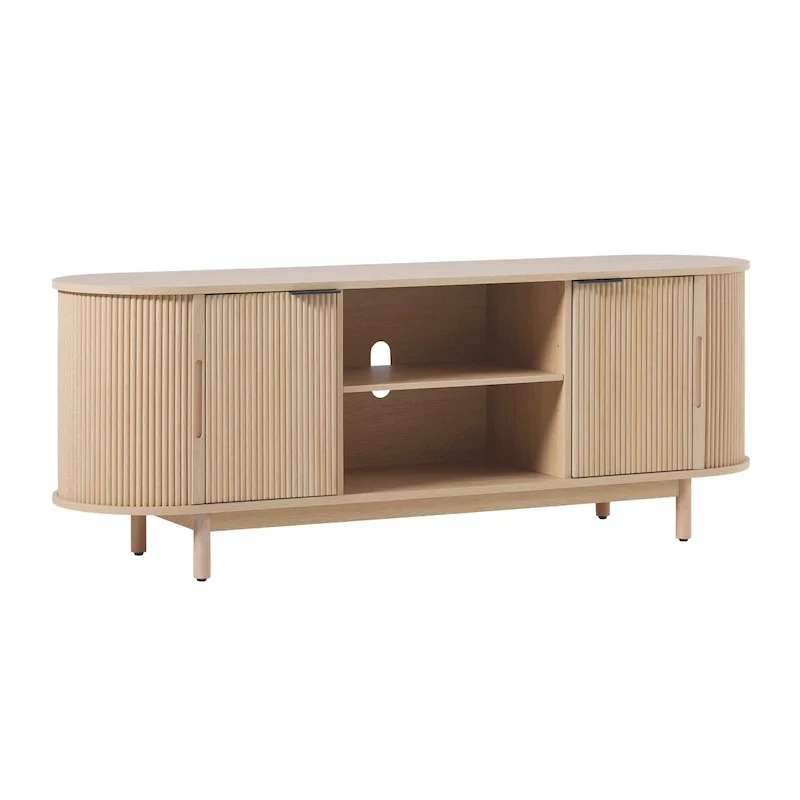 Middlebrook Modern Reeded 60-inch TV Stand with Rounded Edges