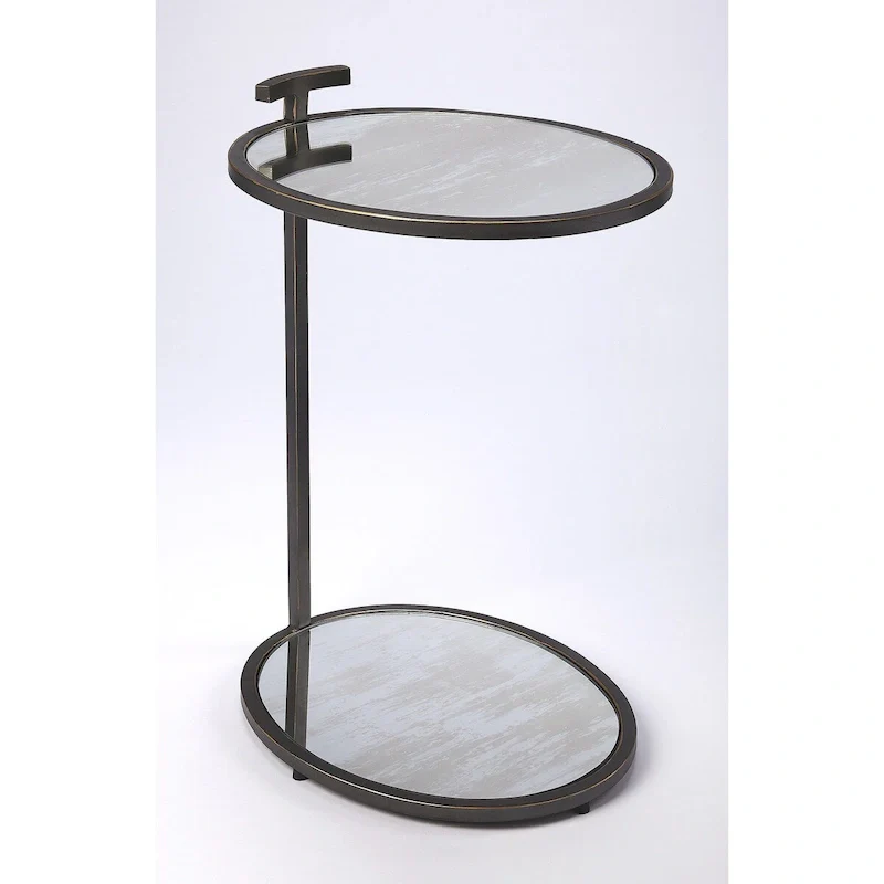 Tahult Gold Metal & Mirror Side Table