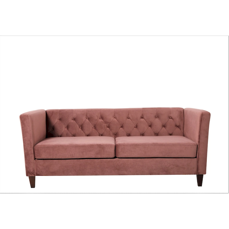 Lisette 73.3 Velvet Square Arm Sofa