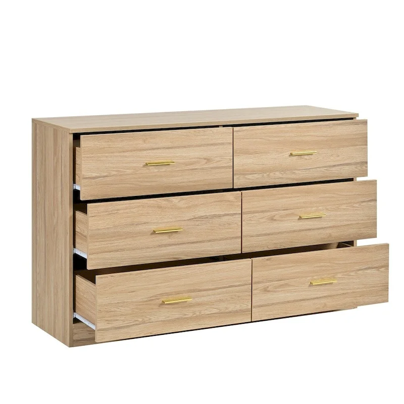 Modern Natural 6-Drawer Dresser