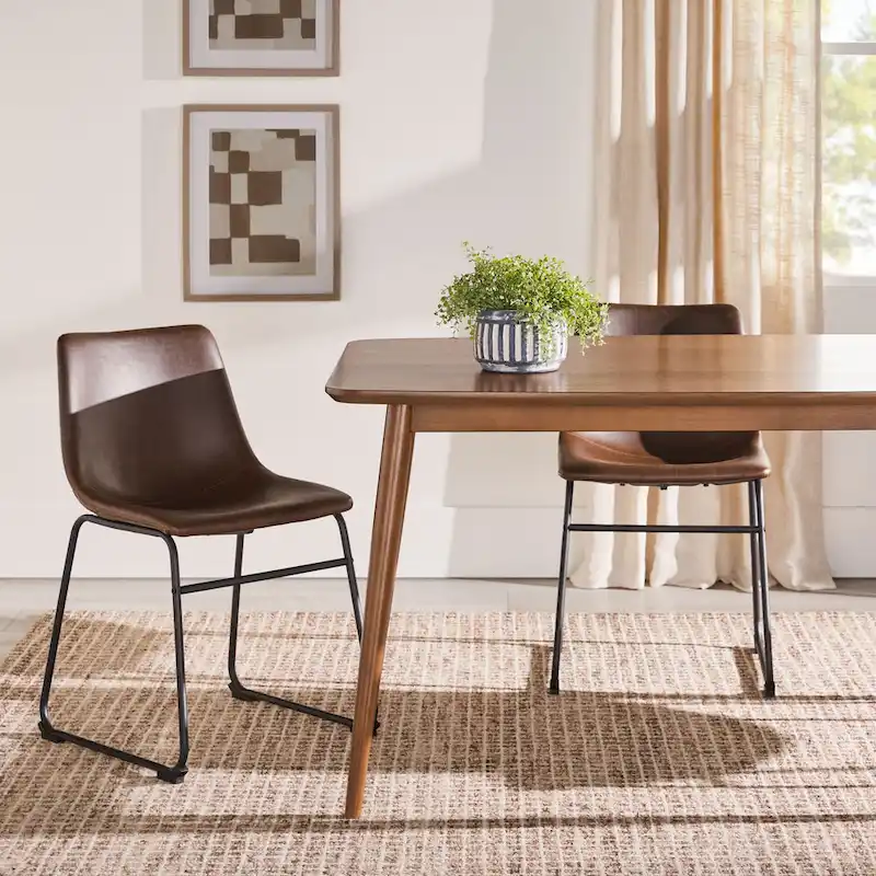 Middlebrook Designs Mid-Century Modern 59 Wood Dining Table