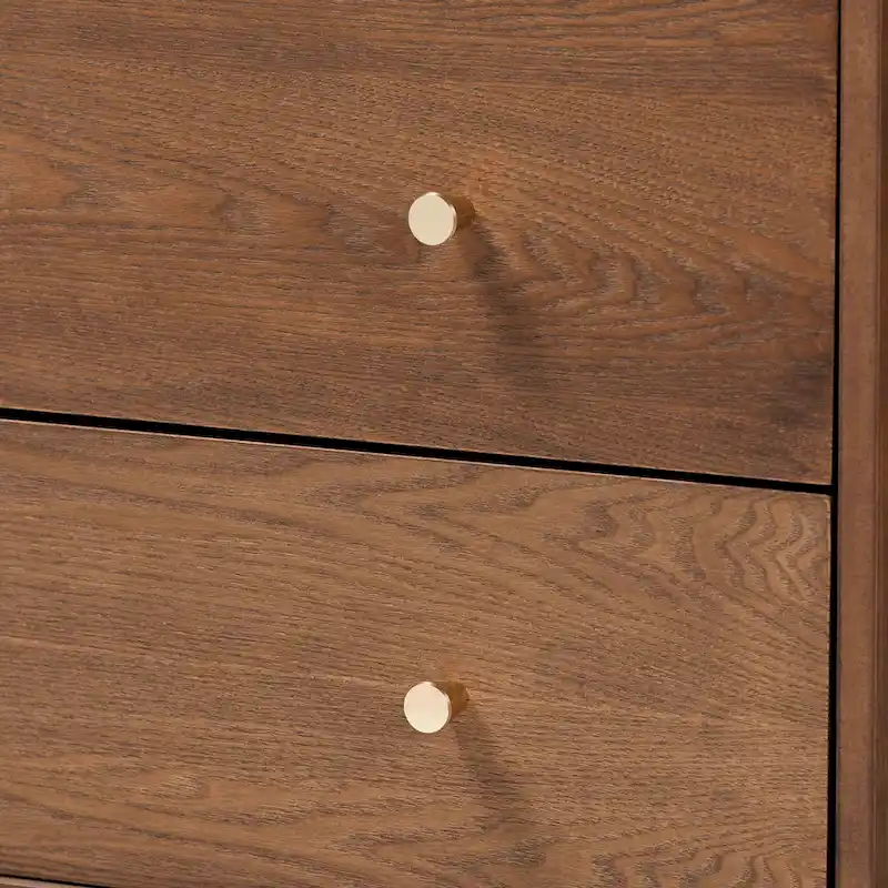 Landis Mid-Century Modern Ash Walnut Finished Wood 4-Drawer Chest