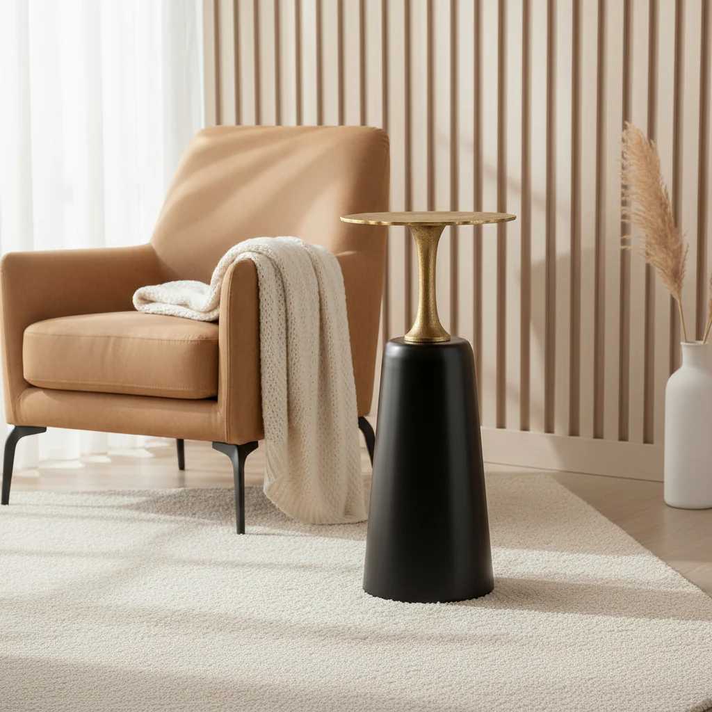 Black Drink Side Table