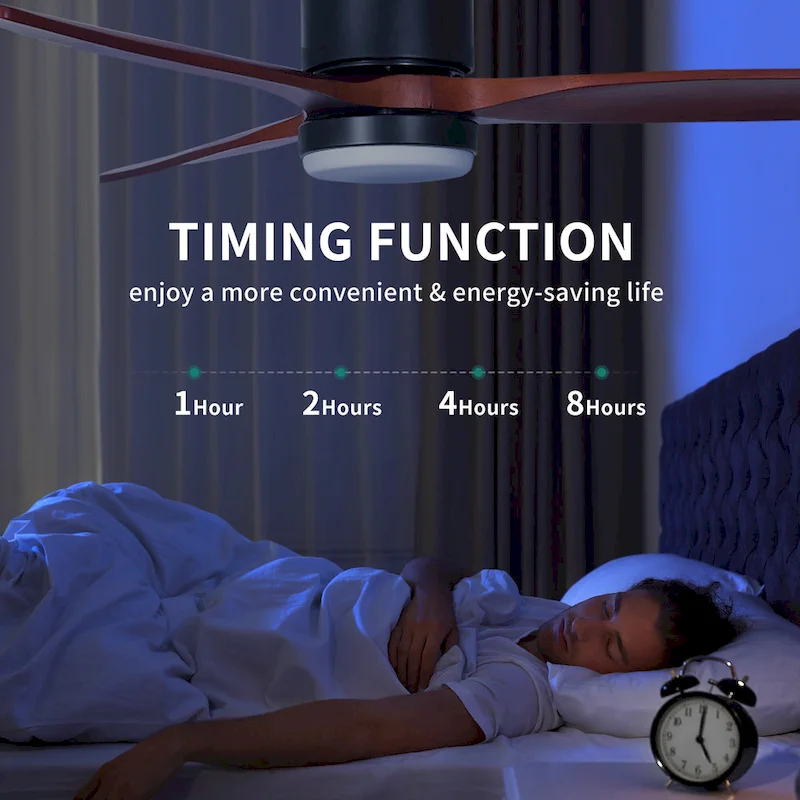 Moasis 60  LED Ceiling Fan Light with 3 Solid Wood Blades