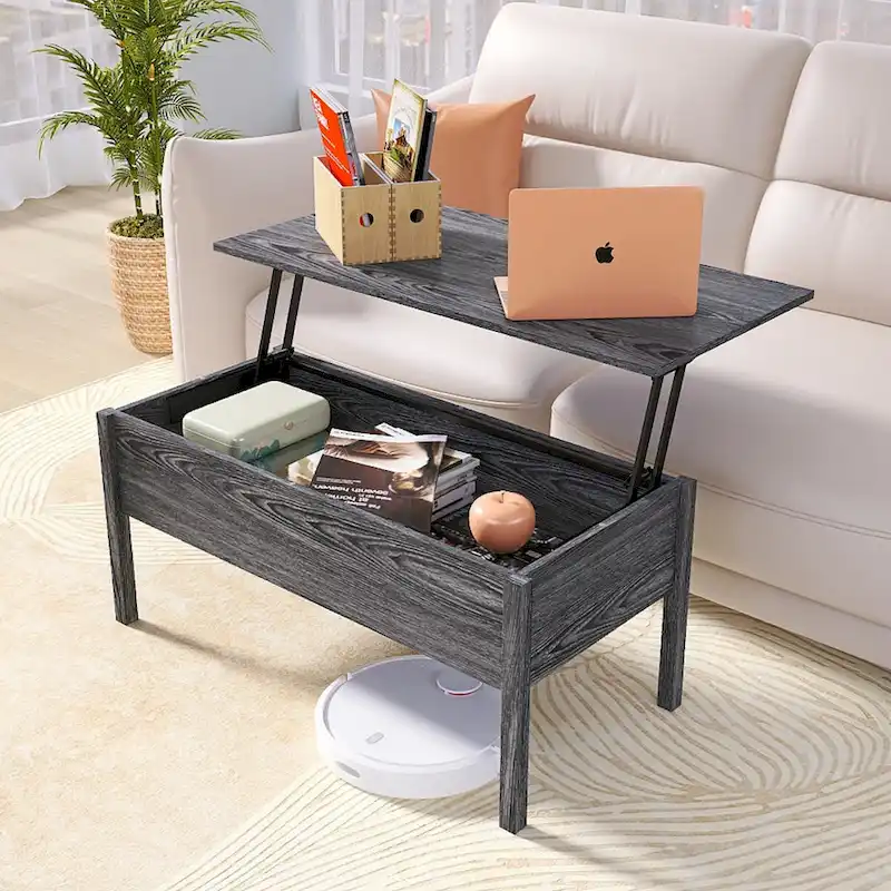 Square Lift-Top Coffee Table with Hidden Storage