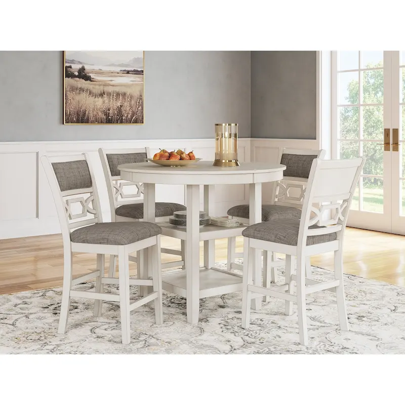 Signature Design by Ashley Erinberg White/Gray Dining Counter Table Set (Set of 5)