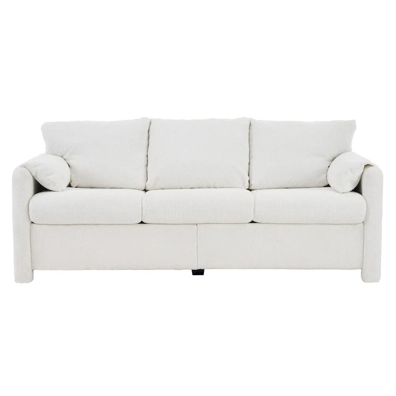 3-Seater Sofa 77 Chenille Couch - Plush Triple Seater Sofa with High-Density Foam Cushions, Deep Seat Living Room Couch