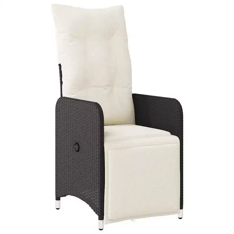 vidaXL Bistro Set Black and Cream White