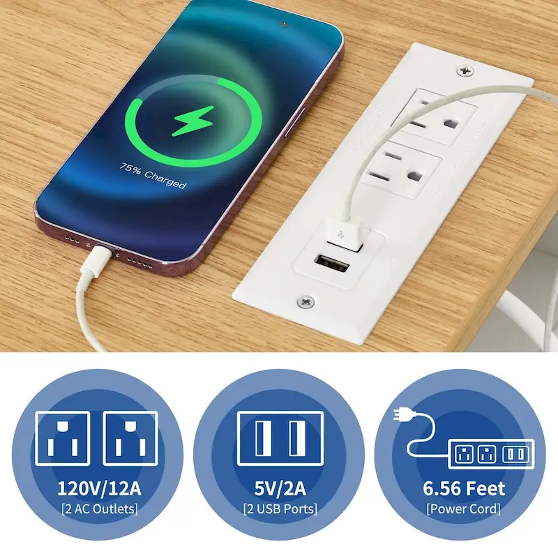 Moasis 47 Kitchen Island With Drop Leaf & 2 Bar Stools