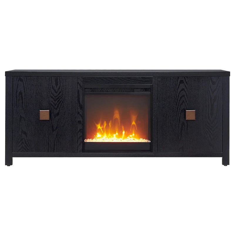 Juniper 58 TV Stand with Crystal Fireplace Insert