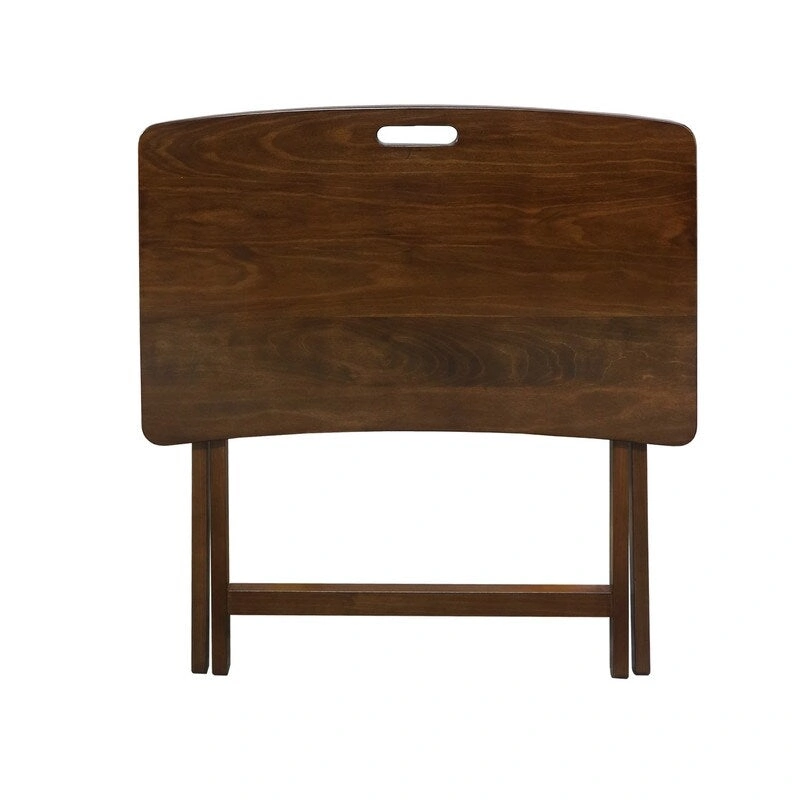 Copper Grove Goosefoot Folding TV Tray Table with Solid Hardwood