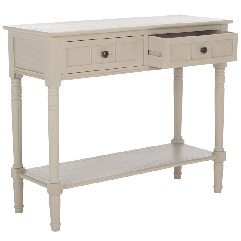SAFAVIEH Camilla Grey 2-Drawer Console Table - 35.8 x 13.8 x 29.5 - 36Wx14Dx30H