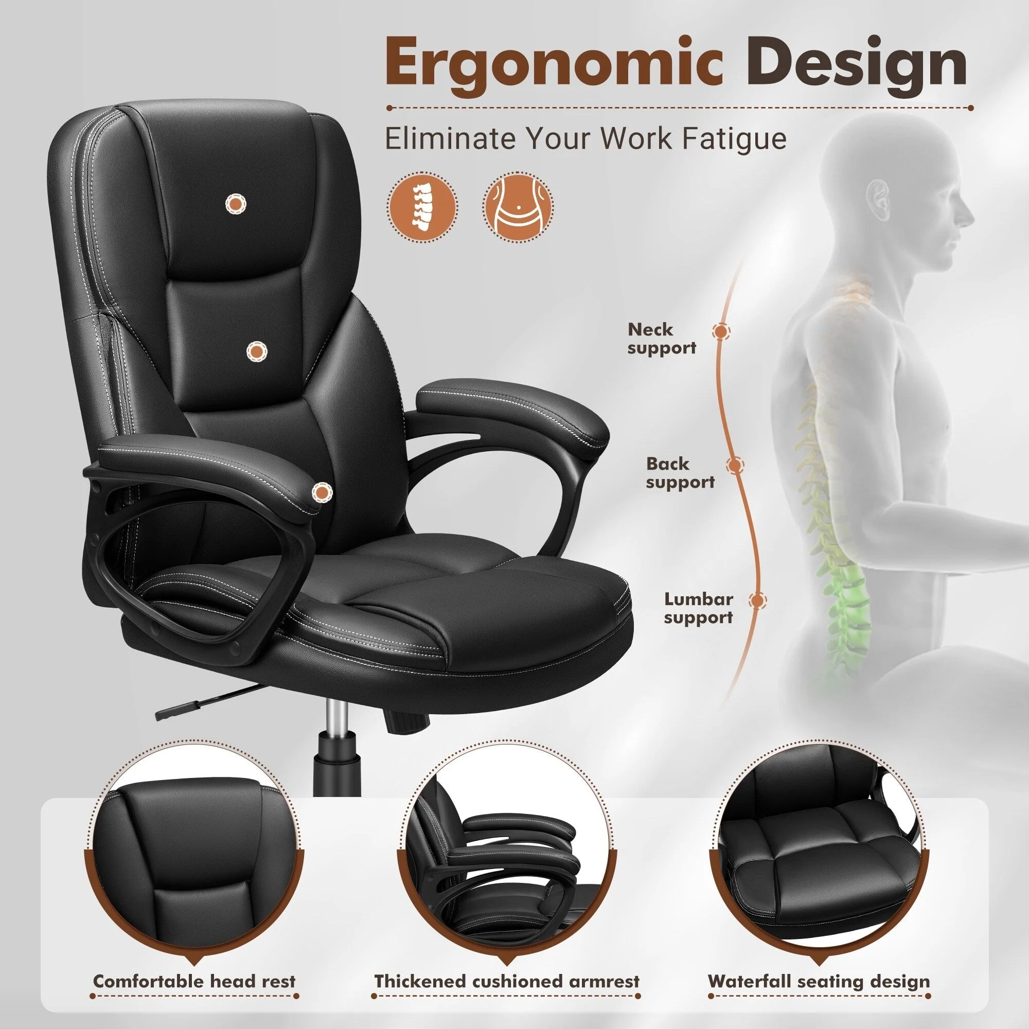 Homall Office Desk Chair High Back Executive Ergonomic Computer Chair