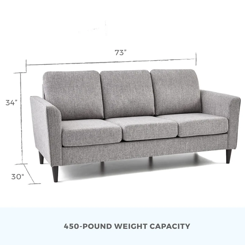 Brookside Clara 73 Upholstered Curved Arm Sofa