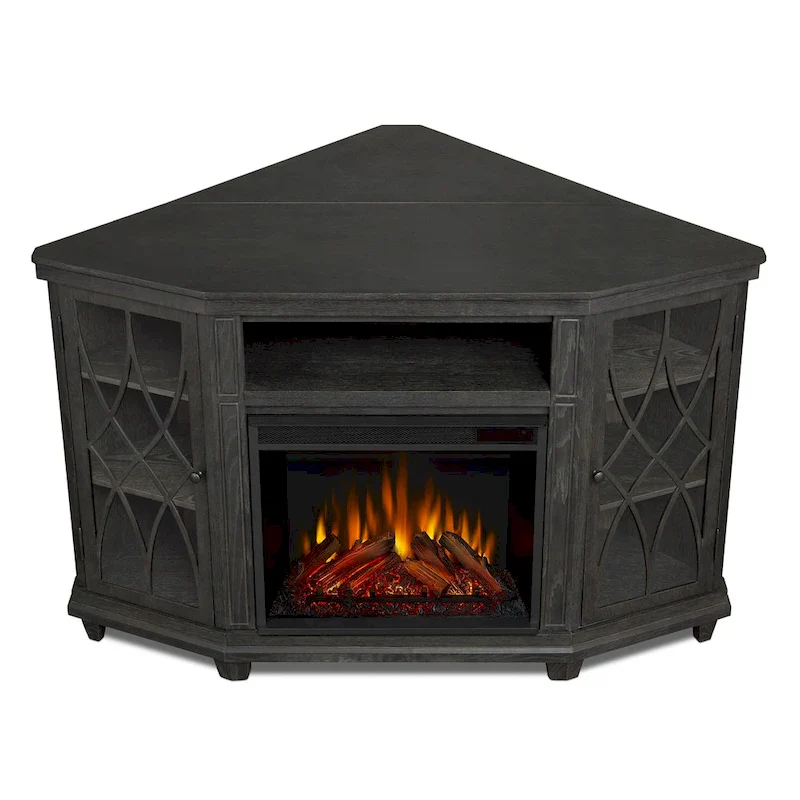 Lynette 56  TV Stand Electric Fireplace Gray