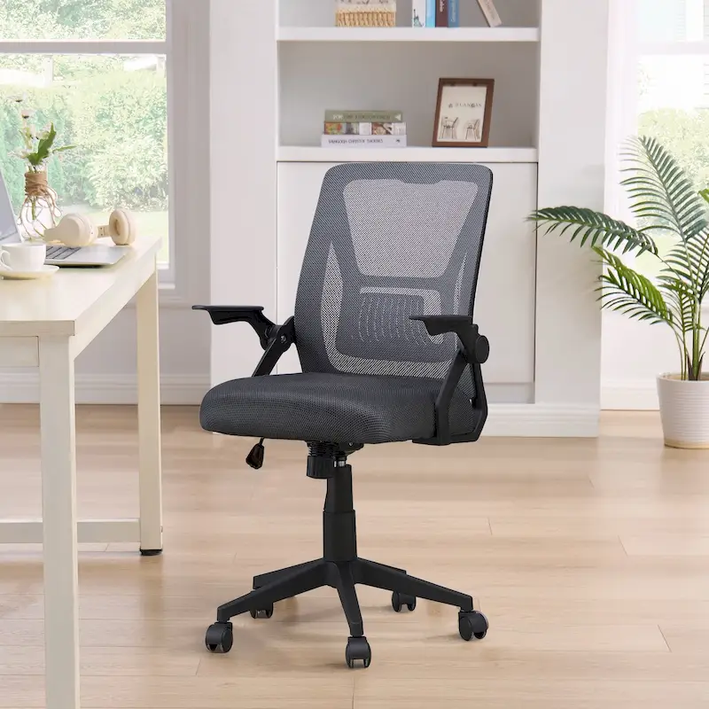 Javlergo Office Chair Mid Back Swivel Lumbar Support Desk Chair, Computer Ergonomic Mesh Chair with Armrest