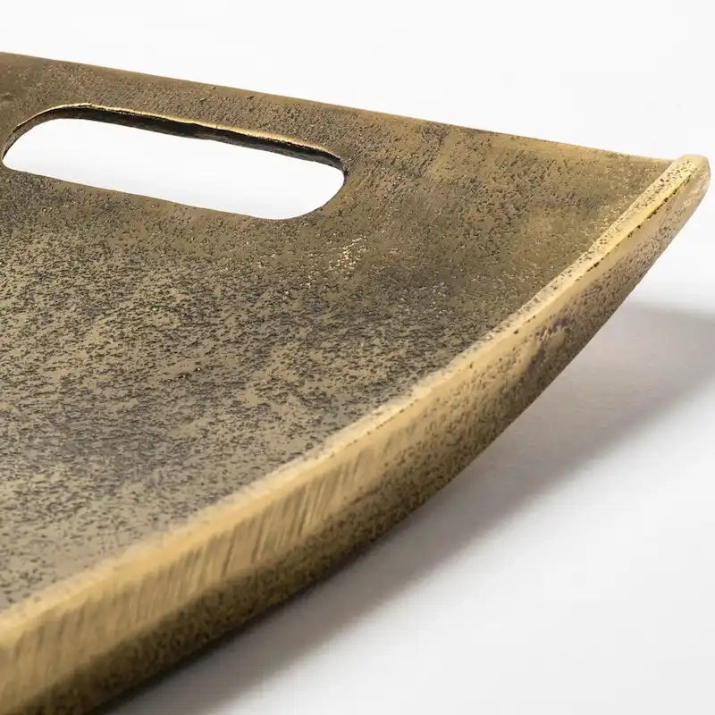 Drey 24L x 10W Gold Rectangular Tray - 24.0L x 9.8W x 1.0H