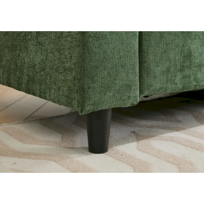 80.31 Linen 2-Seat Sofa with Hidden Compartment and Soft Armrests - Sturdy Rubberwood Legs