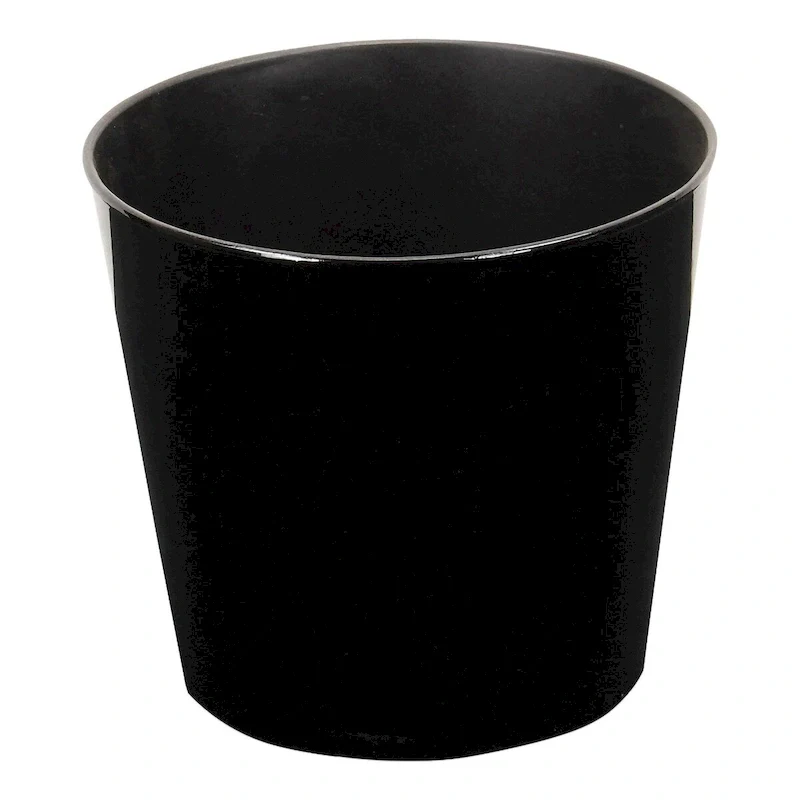 Cheungs Round, 9  black planter with a tapered body - 12x12x11