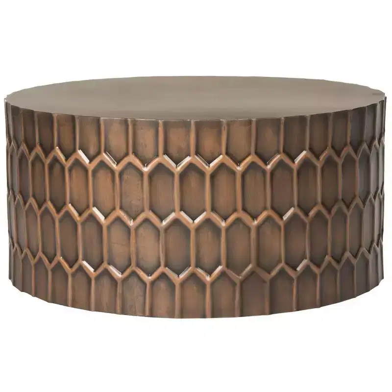 Corey Coffee Table - Antique Copper - Safavieh