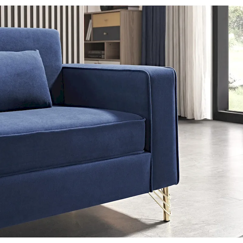 Modern Velvet Upholstered Living Room Sofa