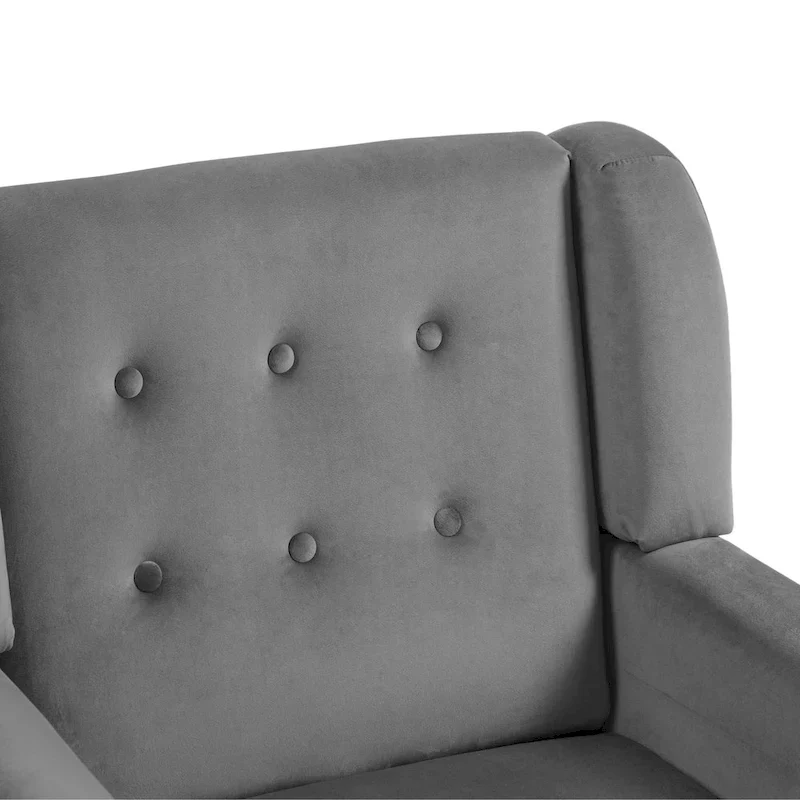 Velvet Upholstered Armchair Tufted Accent Chairs Set of 2