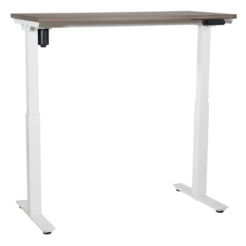 Walnut / White / Black Electric Height-Adjustable Standing Desk – Single