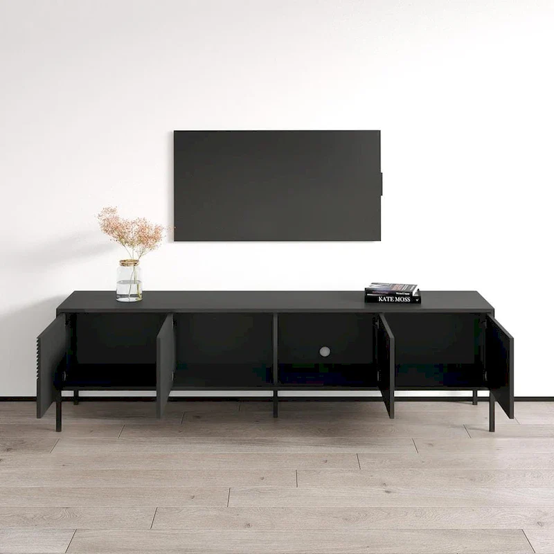 Modern TV Stand Console Cabinet – Fits Up to 85 TVs | 74.8 Wide