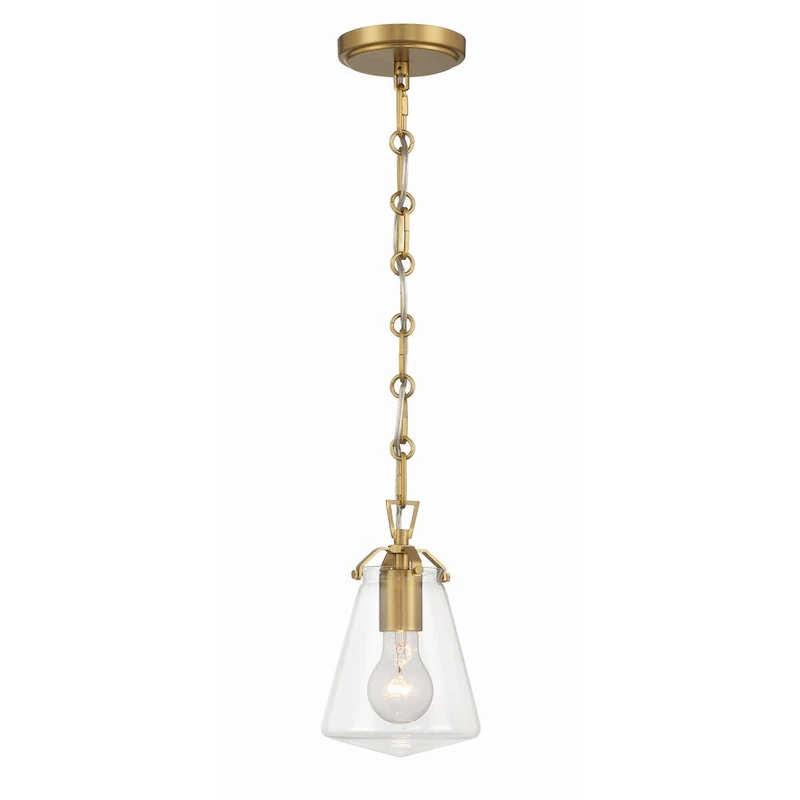 Voss 1 Light Luxe Gold Mini Pendant - 5.75 W x 9 H x 5.75 D