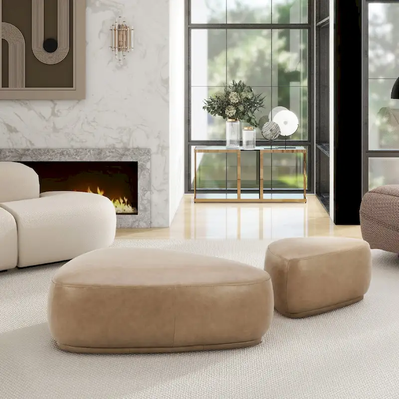 Pebble 26 Rounded Triangle Cocktail Ottoman