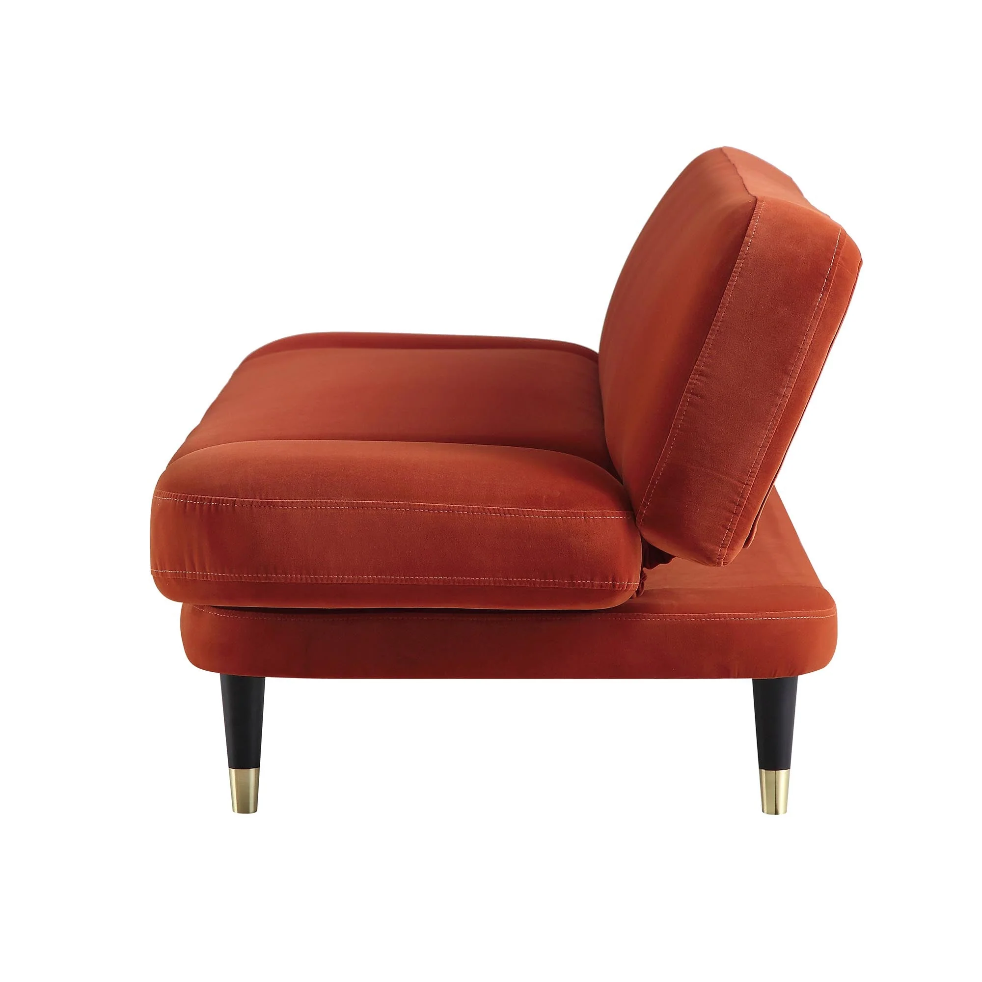 2-Seater Sofa Bed, Rust Velvet