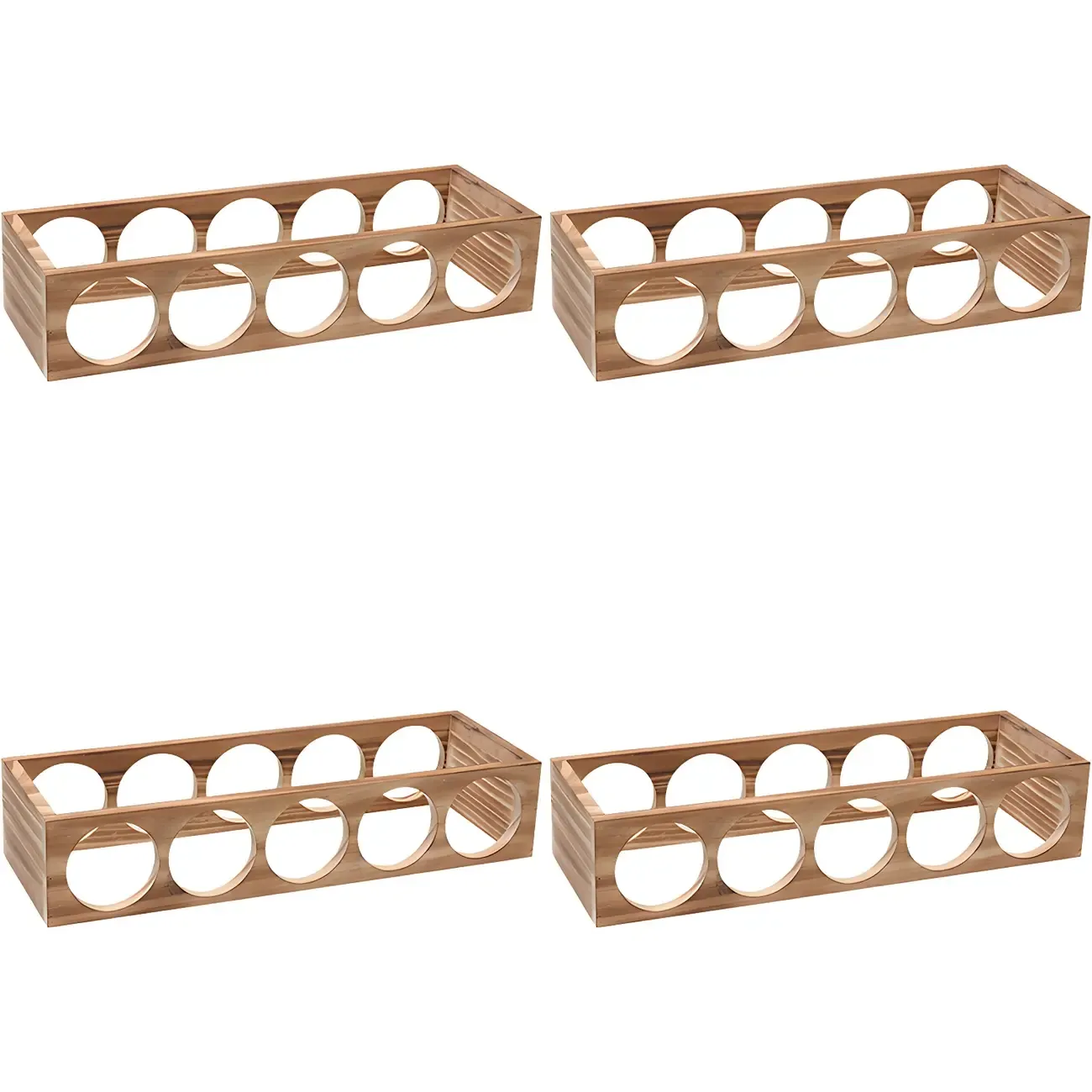 Natural Wooden Stackable Wine Rack Tabletop Wine Holder